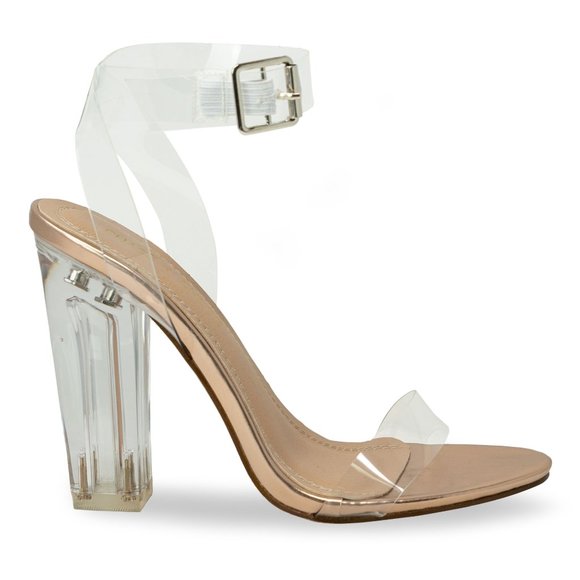 Chase + Chloe Shoes - Women's Ankle Strap Stiletto Open Toe Sandals Sexy Triple Strappy High H…